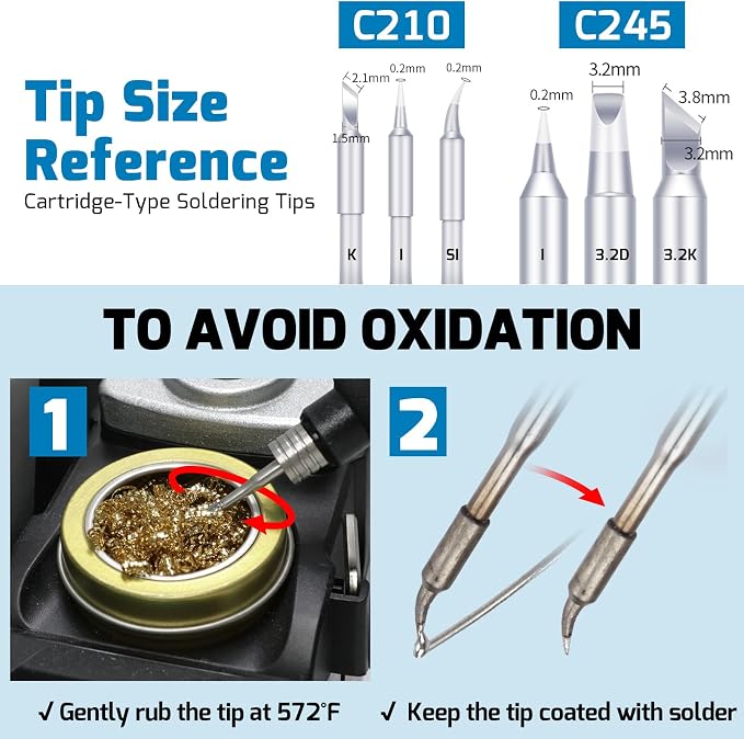 WEP 992D-III 2-in-1 Soldering Station and Hot Air Rework Station - High-Power Soldering Iron Kit with C245-compatible Cartridge, 1000W Hot Air BGA Rework Station for SMD, IC Repair