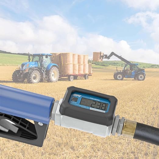 GPI - 01A Series Turbine Flow Meter for Fuel, Aluminum Body with Battery Powered Digital Display, 3-30 GPM (113255-1)