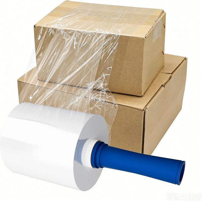 6Pack 5in x1000Ft 80Gauge Mini Stretch Wrap Heavy Duty 800%Stretch 2Handles | stretch wrap Film-800% stretch secures pallets,furniture & fragile items firmly,perfect for moving,storage,warehouse,shipping