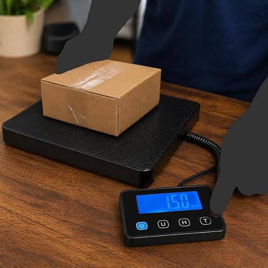 Digital Shipping Scale, Postal Scale, 220 lb, 0.1 oz - Smart Weigh | Remote Backlit LCD Display, Hold & Tare, Package Scale for Small Business, Postage Mail Scale, Battery & USB-C
