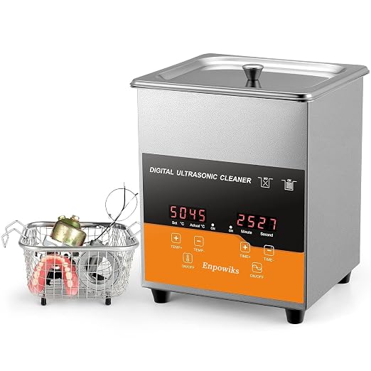 Ultrasonic Cleaner 2L, Digital Ultra Sonic Parts Cleaner with Heater & Timer 40kHz SUS 304 Stainless Steel Lab Sonic Cleaner 110V for Professional Tools,Metal Parts,Jewelry,Eyeglasses