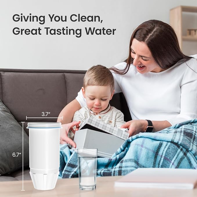Water Filter Replacement for zero Pitchers and Dispenser,fit for ZR-001 ZR-004 ZP-006 ZR-017 ZP-010, Multi-Stage Filter System Reduce Lead, Chromium, PFOA/PFOS and TDS, 6pack,by Cobectal
