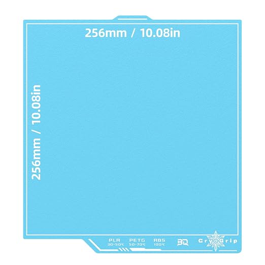 BIQU CryoGrip Pro Frostbite Cold Build Plate for Centauri Carbon/CC 2 3D Printer, Super-Tack Spring Steel Sheet, 260x286.5mm, Room Temperature Printing, Double-Sided