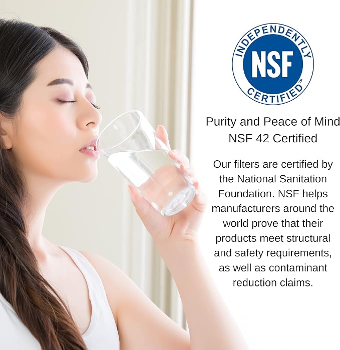 PureT UDF-10W, 10"x2.5" GAC Carbon Filter - NSF Certified - Reverse Osmosis Water Filter, Lifetime of 1 Year (3 Pack)