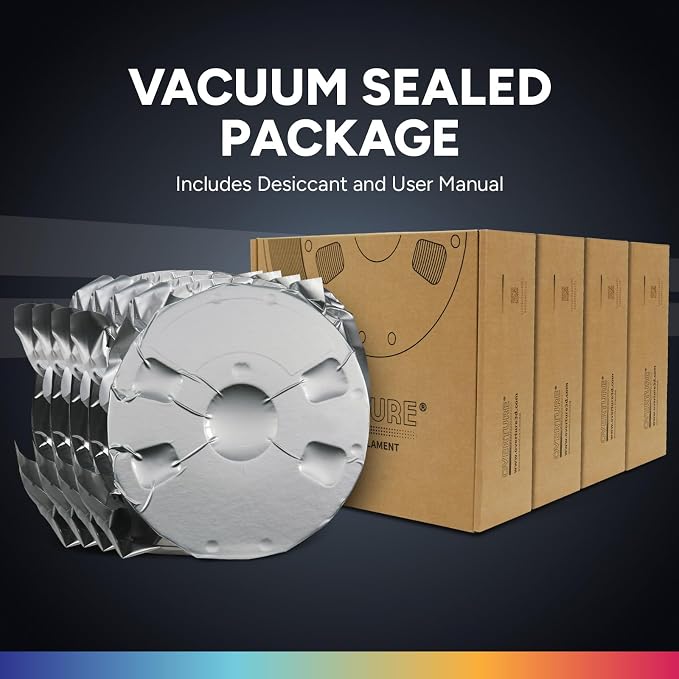 OVERTURE PETG Filament 1.75mm Bundle 4kg, High Speed 3D Printer Filament, Neatly Wound & Clog-Free, 4 Pack 1kg(2.2lbs), Accuracy +/- 0.02mm, Fit Most FDM Printers (Black*2+White*2)