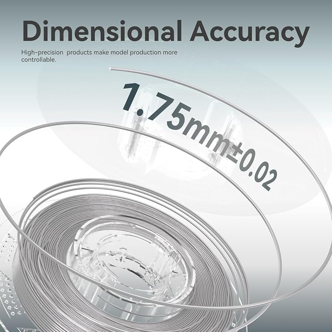 Chitu Systems Conjure Silk Silver PLA 3D Printer Filament 1.75mm,Metal-Like Shiny Consumables 1kg (2.2lbs) 1 Spool, Dimensional Accuracy +/- 0.02 mm