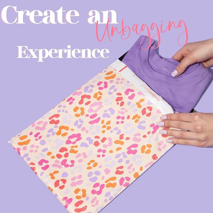 Pretty Package Store 14.5x19 Designer Poly Mailer 100 Pack Heavy Duty Waterproof Self Seal Shipping Bags for Small Business Large Mailing Envelopes Bulk Tear Resistant Packaging Pastel Crosses Faith