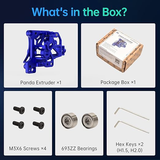BIQU Panda Extruder CNC Extruder Shell for Bambu-Lab P1P/P1S/X1C/X1E Lightweight Original Factory Gears Panda Claw Al 6061 T6 Aluminum Alloy High Precision Shell
