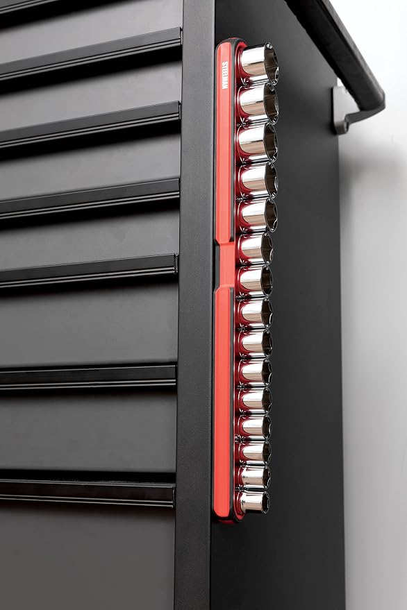 Steelman 2-Piece Magnetic Socket Storage and Parts Accessory Tray Set, Small (6-Inch) and Medium (12-Inch) (75107)