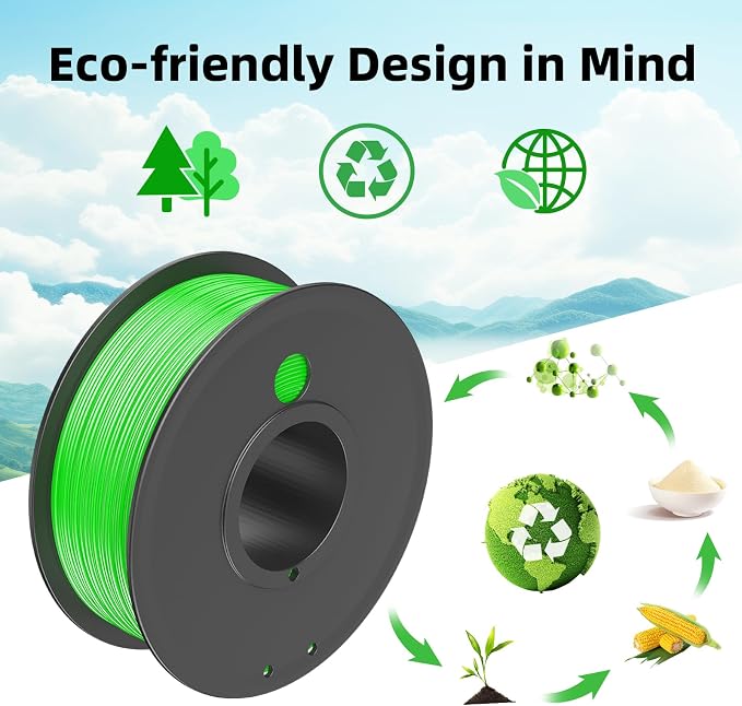 PLA 3D Printer Filament Bundle, PLA Filament 1.75mm, 250g Spool, 8 Rolls, 2kg in Total Black/White/Red/Yellow/Pink/Blue/Orange/Green