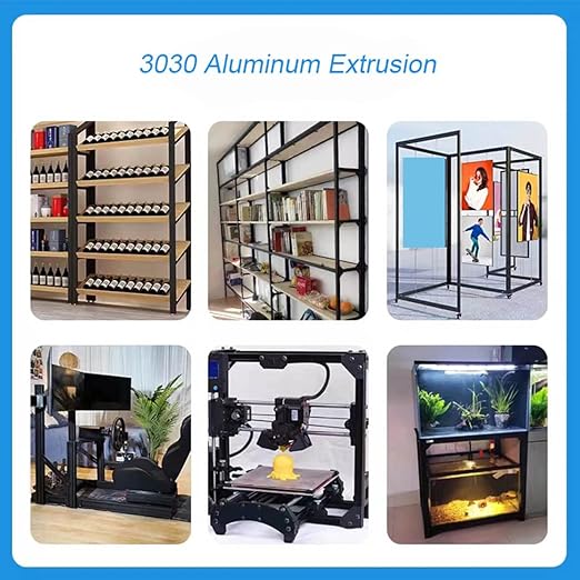 3030 T Slot Aluminum Extrusion for 3D Printer Parts and CNC DIY Black 700mmX4