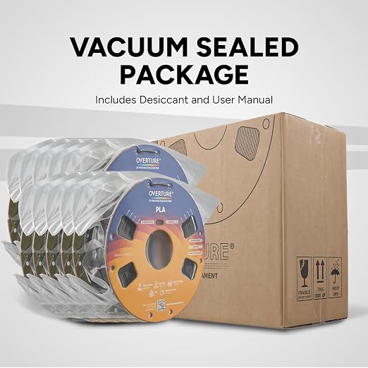 OVERTURE 10KG Bundle High Speed PLA Filament 1.75mm, Neatly Wound 3D Printer Filament 10 Pack 1kg Spool (2.2lbs) Rapid PLA, Fit Most FDM 3D Printers (5 Color *2)