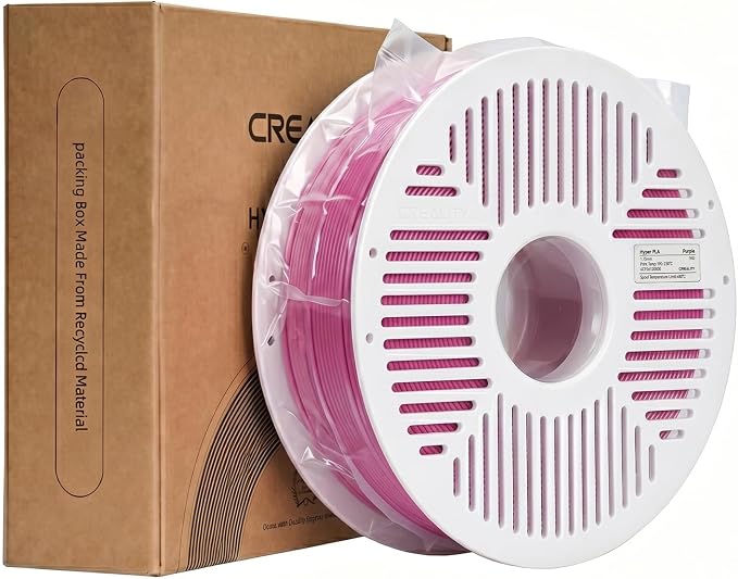 Creality PLA Filament with Reusable Spool 1KG, 1.75mm PLA 3D Printing Filament 2.2lbs High Dimensional Accuracy, Easy Installation Detachable Spool, Fits for Most 3D Printers, Purple