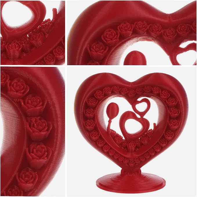 3DHoJor PLA Filament 1.75mm,3D Printer Filament,1kg Cardboard Spool (2.2lbs),Dimensional Accuracy +/- 0.03 mm,Odor Free Clog Free No Brittle, Fit Most 3D FDM Printer,Fire Engine Red