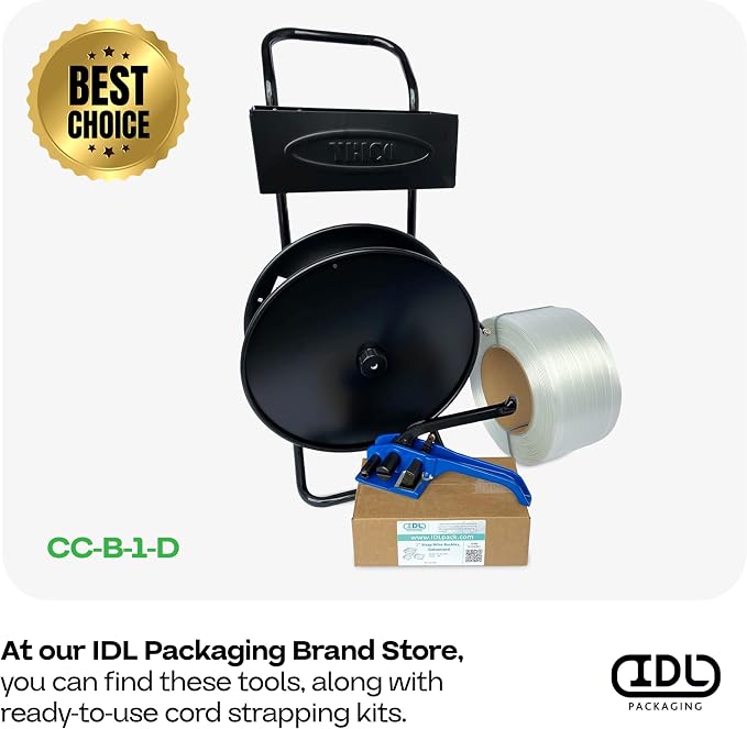 Cord Strapping Buckles 1", Pack of 50 - Heavy-Duty Wire Buckles with Galvanized Coating for Соmposite Cord Strapping - Reusable and Superior Breaking Strength Metal Buckle by IDL Packaging