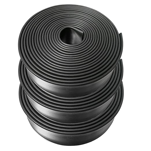 3:1 Ratio Heat Shrink Tubing Roll Adhesive Lined Industrial Marine Grade Dual Wall Heat Shrink Tube Waterproof and Sealed Black (2 inches(50 mm), 10 Feet)