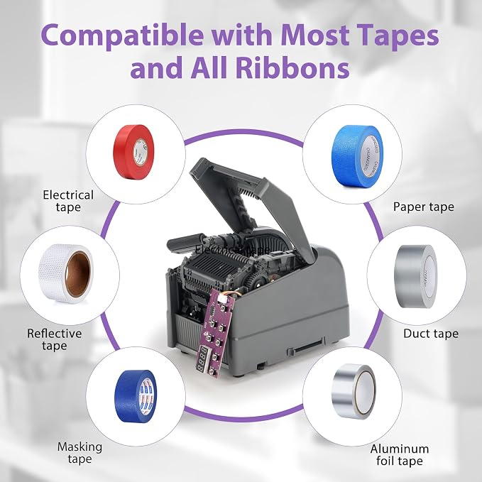 Upgraded Automatic Ribbon Cutting Machine, Automatic Tape Dispenser, Up to 6-60 mm Width, 5-999 mm Length, Ideal for Shipping, Schools, Restaurants, Offices and Homes