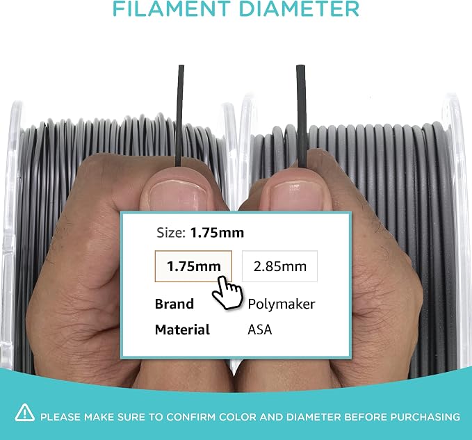 Polymaker ASA Filament 1.75mm Red, 1kg ASA 3D Printing Filament, Heat & Weather Resistant - ASA 3D Printer Filament Perfect for Printing Outdoor Functional Parts