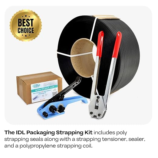 IDL Packaging Open (Snap-On) Seals of 1.25" Length for 1/2" Strap Width Polypropylene (PP) Strapping (Pack of 200) - Strong Metal Clips with Superior Holding Power