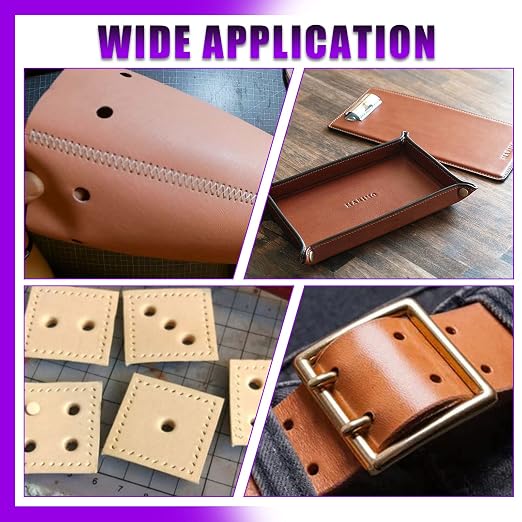 Swpeet 14Pcs 14 in 1 Gasket Hollow Punch Kit - Leather, Plastic & Rubber Punch Set with Storage Case
