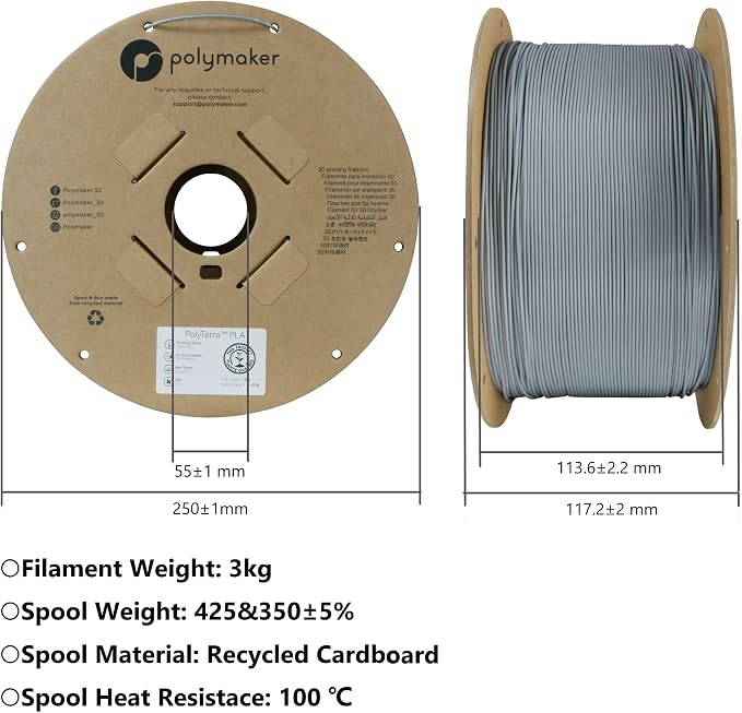 Polymaker ASA Filament 1.75mm White, 3kg ASA 3D Printing Filament, Heat & Weather Resistant - ASA 3D Printer Filament Perfect for Printing Outdoor Functional Parts