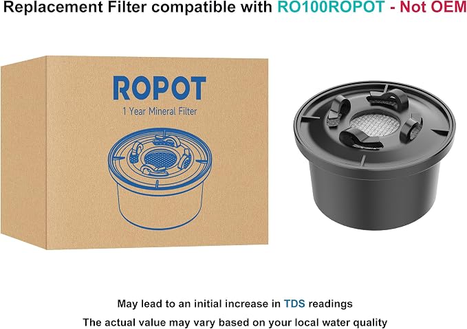 ROPOT Mineral Filter Set Compatible with Bluevua RO100ROPOT RO100ROPOT-UV Alkaline Remineralization Filter (3 Pack)