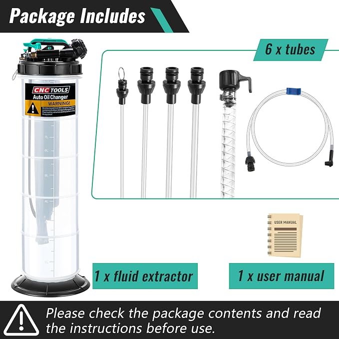 Estune 2.5 Gallon (9.5L) Fluid Extractor Pump, Pneumatic Manual Oil Extractor Pump for Oil Change, Oils Vacuum Pumps Extractors with 5 Pcs Brake Bleeding Hose for Cars, SUVs, Trucks, RVs, motorcycles