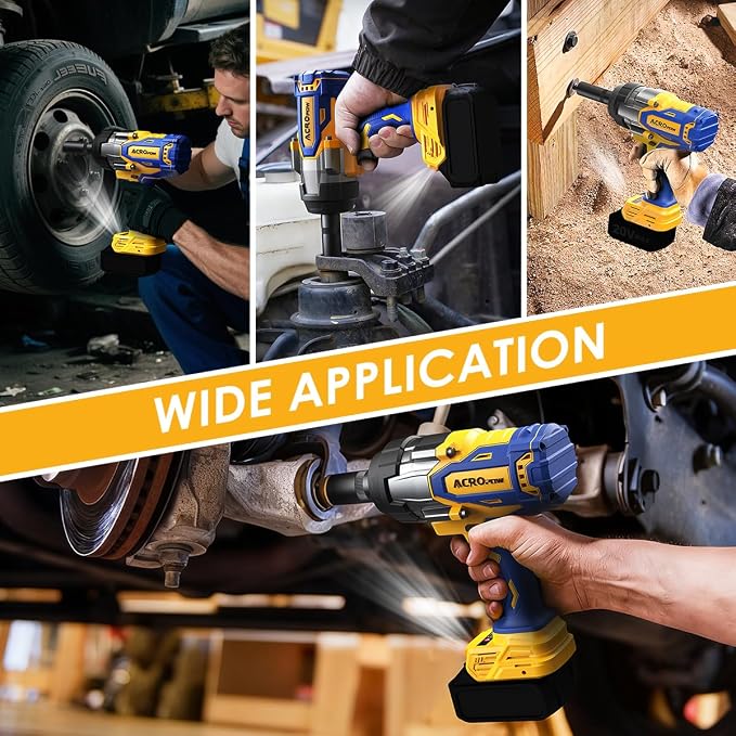 Cordless Impact Wrench 1/2" for Dewalt 20V Battery | High Torque 1700FT-LBS Brushless Impact Driver, Auto-Stop Reverse, Variable Speed, Heavy Duty Impact Gun (Bare Tool)