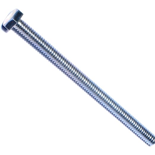 Hard to Find Fastener Tap Hex Bolts, Durable Corrosion-Resistant Steel Hex Head Bolt for Home Improvement, DIY, Construction, 1/4-20 x 4, Pack of 50