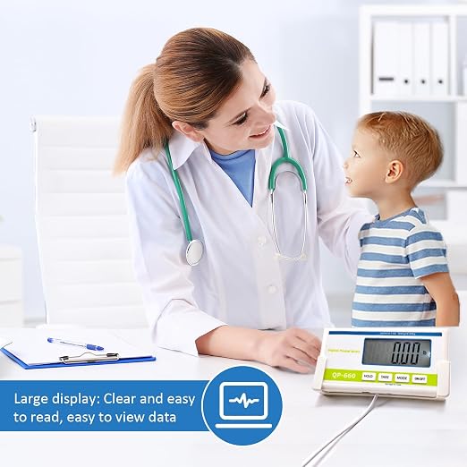 Physician Scale(660 lb) ,Medical Floor Scale for Body Weight,KG/LB/LB:OZ Three Units, 12.5" x 12.9" Platform, Heavy Duty Medical Grade Physician Scale in Home, Hospital and Weight Loss