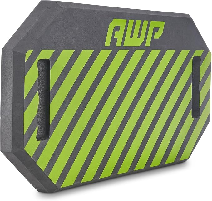 AWP Foam Kneeling Pad for Electricians, Carpenters, Mechanics, Plumbers, Landscapers & More | Shock Absorbing 1.5" Foam Kneeling Work Pad, | High Visibility Green (4 Pack)