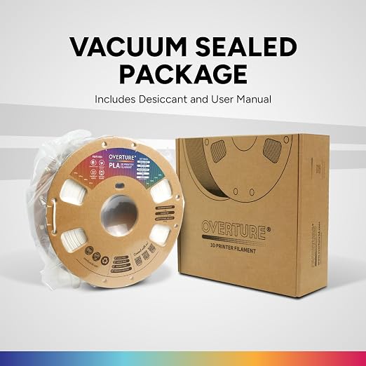 OVERTURE High Speed PLA Filament 1.75mm, Neatly Wound 3D Printer Filament 1kg Spool (2.2lbs) Rapid PLA, Dimensional Accuracy +/- 0.02 mm, Fit Most FDM 3D Printers (Cold White)