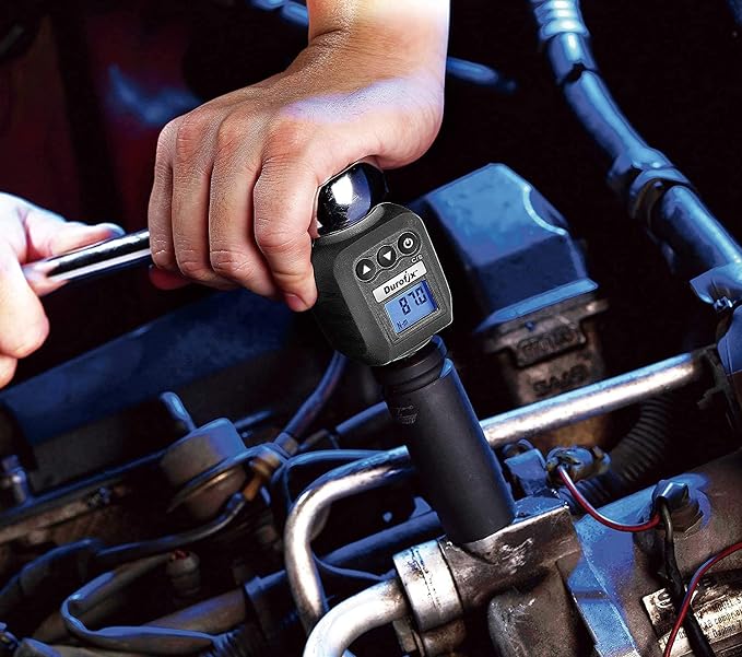 Durofix RM604-4A 1/2'' Digital Torque Adapter, 25-250 ft-lbs, Max 720° Rotation, Buzzer & LED Notification, ISO 6789 Certified with Calibration Certificate