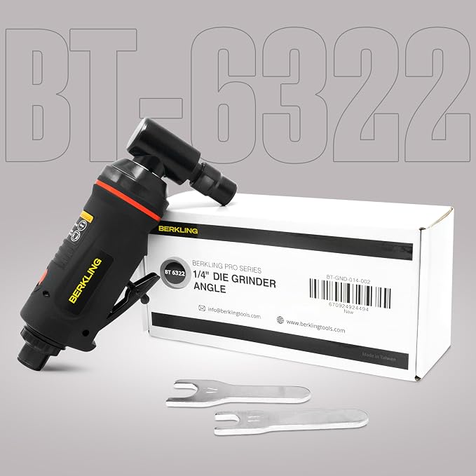BT 6322 1/4" Right Angle Air Die Grinder – Professional-Grade Heavy-Duty Pneumatic Grinder with Variable Speed Control for Precision Grinding, Polishing & Sanding