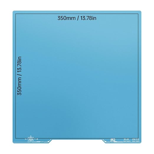 BIQU CryoGrip Pro Frostbite Build Plate for Voron 350 3D Printer, Cold Plate, Room Temperature Printing, Double-Sided Textured Sheet, 356 x 356mm, 1 Piece