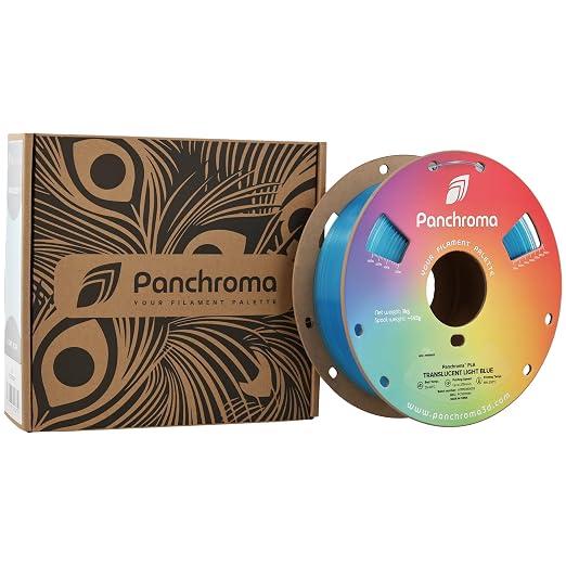 Polymaker Panchroma Translucent PLA Filament 1.75mm, 1kg, Light Blue | Neatly Wound, Semi Transparent PLA, Easy Print & Smooth Feeding, Compatible with Bambu Lab & Most 3D Printers