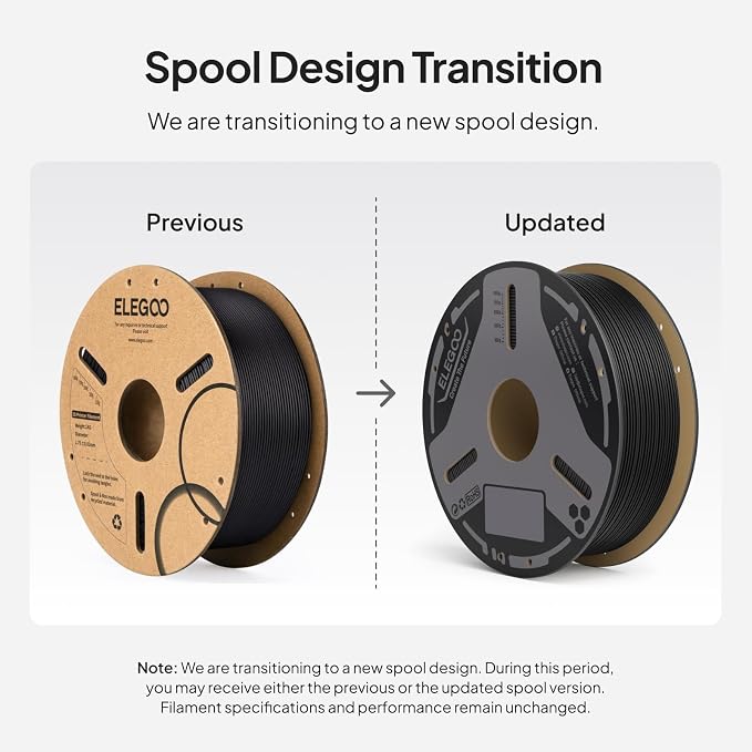 ELEGOO Carbon Fiber PLA Filament 1.75mm Blue 1KG, PLA-CF Strong 3D Printer Filament High Dimensional Accuracy, 1kg(2.2lbs) Cardboard Spool for Most FDM 3D Printers