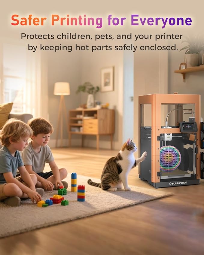 FLASHFORGE AD5X Enclosure Kit, DIY Colors & Style, Optimized Design, Reduced Noise and Odor, Suitable for High-Temperature Filament Printing