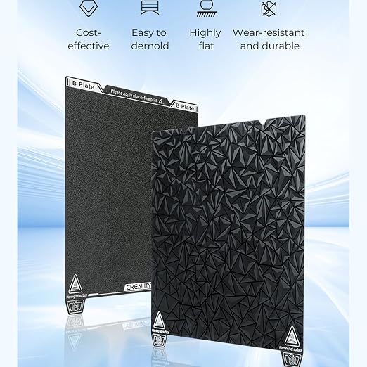Creality Dual-Sided Printing Platform Board Kit for K1 Max, 3D Printer Glossy PEO + Coated PEI Double Side Build Plate Print Bed for Ender 3 V3 Plus, K1 Max, Ender 3 Max/Neo, Ender 3 S1 Plus