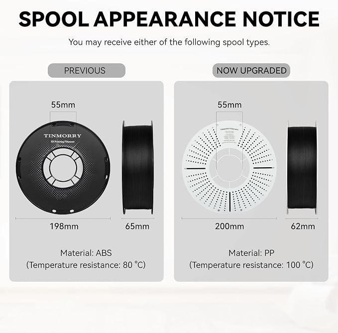 TINMORRY Carbon Fiber PETG Filament 1.75 mm, High Rigidity & Strength PETG CF 3D Printer Filament, Compatible with Most FDM 3D Printers, 1 KG 1 Spool, Black