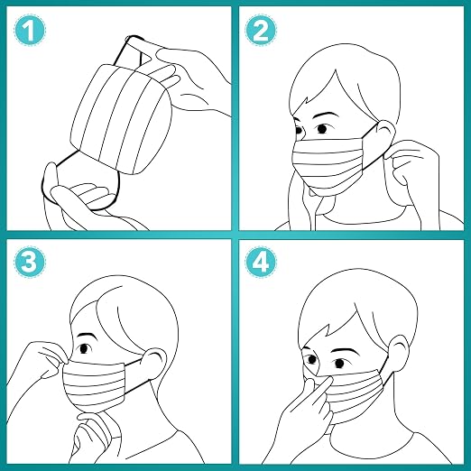 ZTANPS 50PCS Disposable Face Masks, Black Masks, 3 Layer Protection Black Disposable Face Masks