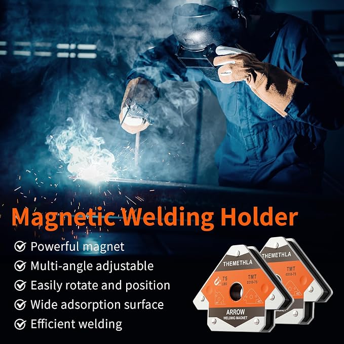 Welding Magnets 75 LBs-2 Pieces Magnetic Welding Holder Set, Holding Power Welding Accessories