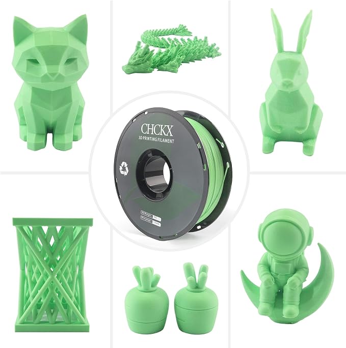 PLA 3D Printer Filament, Dimensional Accuracy +/- 0.02 mm, 1 kg Spool(2.2lbs), 1.75 mm, Lemon Green