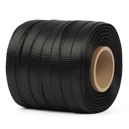 U.S. Solid Manual Banding Strapping Kit, 3/4" x 985' Woven Cord Strapping with Heavy Duty Tensioner & 200pcs Phosphated Metal Buckles, All-in-One Pallet Packaging Tool for Crating, Lumber & Cargo