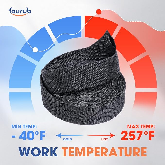 2 to 1 Heat Shrink Abrasion Resistant Woven Tubing 3/8" ID-300inch | Braided Sleeving Shrinkable Fabric Shrink Tubing Loom Protector for Auto Amp Cable Sheath/Wire Harness Wrap