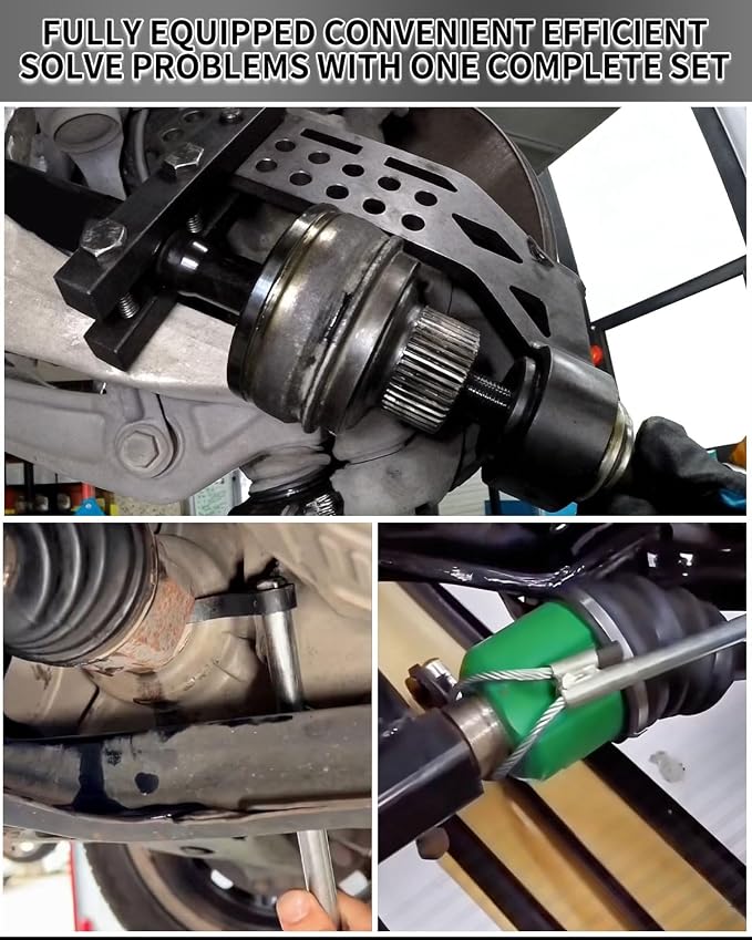 DPTOOL Inner CV Axle Puller Tool Slide Hammer Front Wheel Drive Axle Half Shaft Removal Kit with 48mm and 63mm CV Joint Fork Multi-Function Automobile Ball Joint Removal Tool