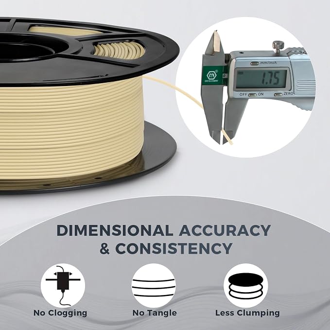 iSANMATE Matte PLA Filament Matte Beige 2KG,3D Printer Filament Bundle 1.75MM,for Bambu Lab 3D Printers,AMS,AMSLite