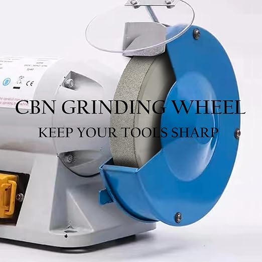 CBN Grinding Wheel 6 inch 180 Grit, 1" Wide, 1/2" Arbor, Sharpen High Speed Steel Cutting Tools