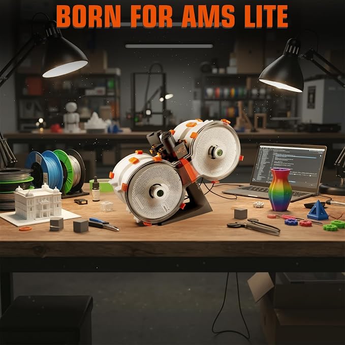 Enclosure for Bambu Lab AMS Lite Multi-Color 3D Printing System Fully Sealed Filament Storage With Drying Box Allow Vertical Placement(4 Hygrometers Included)(Enclosure Only Excluding AMS Lite)