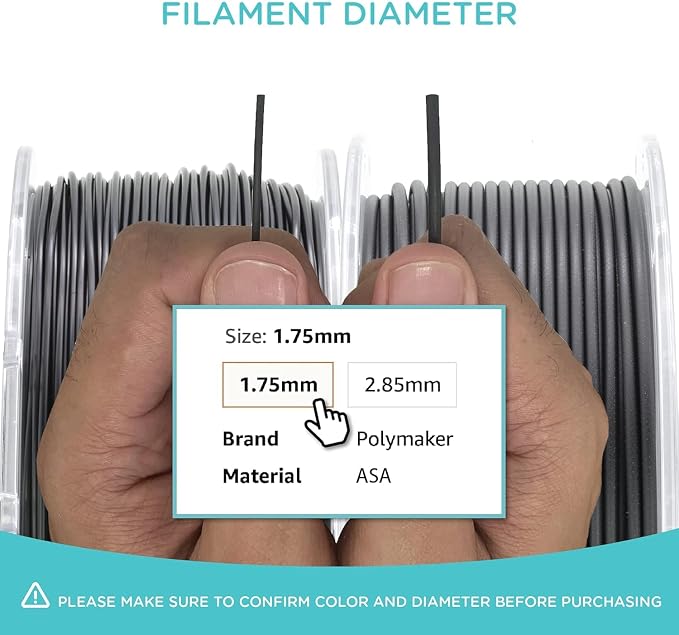 Polymaker ASA Filament 1.75mm Galaxy Green, 1kg ASA 3D Printing Filament, Heat & Weather Resistant - ASA 3D Printer Filament Perfect for Printing Outdoor Functional Parts